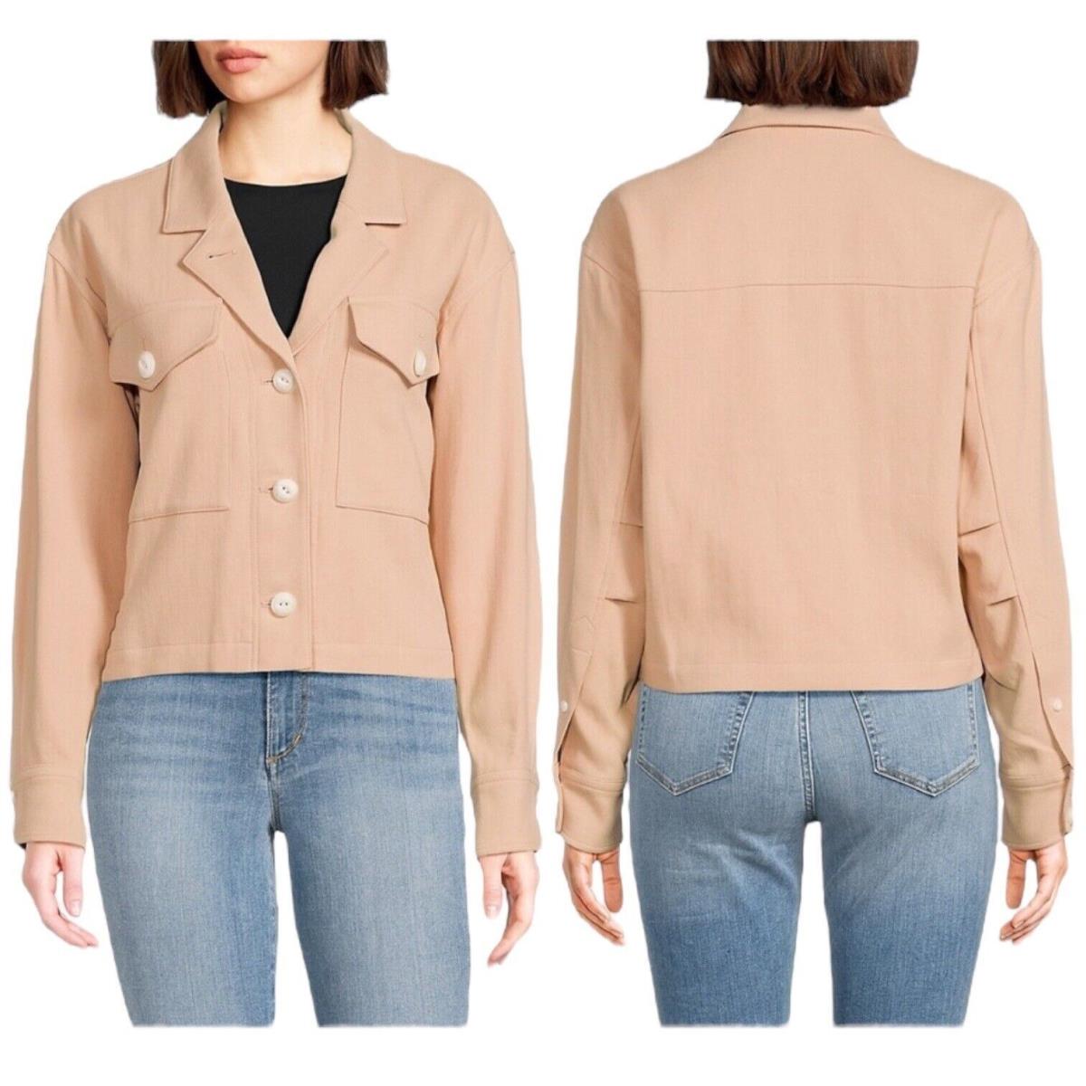 Rag Bone Jessie Boxy Cotton Shirt Jacket Sz S Blush Beige Shacket Minimali