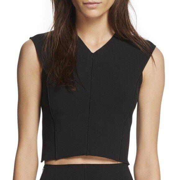 Rag Bone Black X Cross Back Stretch Crop Top Tank Bodycon Shopbop S