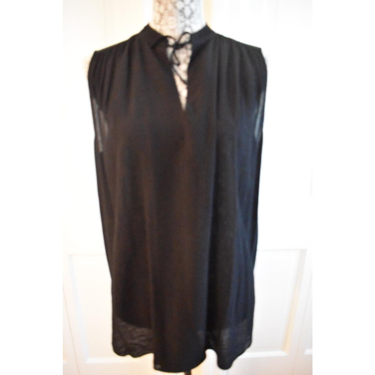 Rag Bone Carly Black Sleeveless Tie Top Small