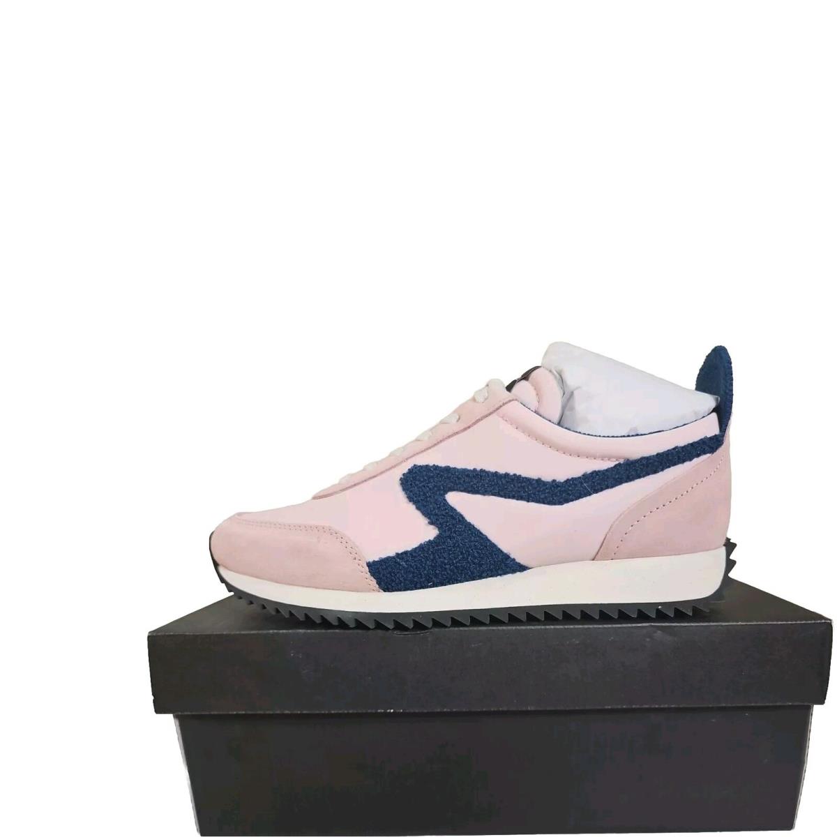 Rag Bone NY Retro Runner Sneakers Shoes Womens Sz Eur 38 US 8 Pink Blue Suede