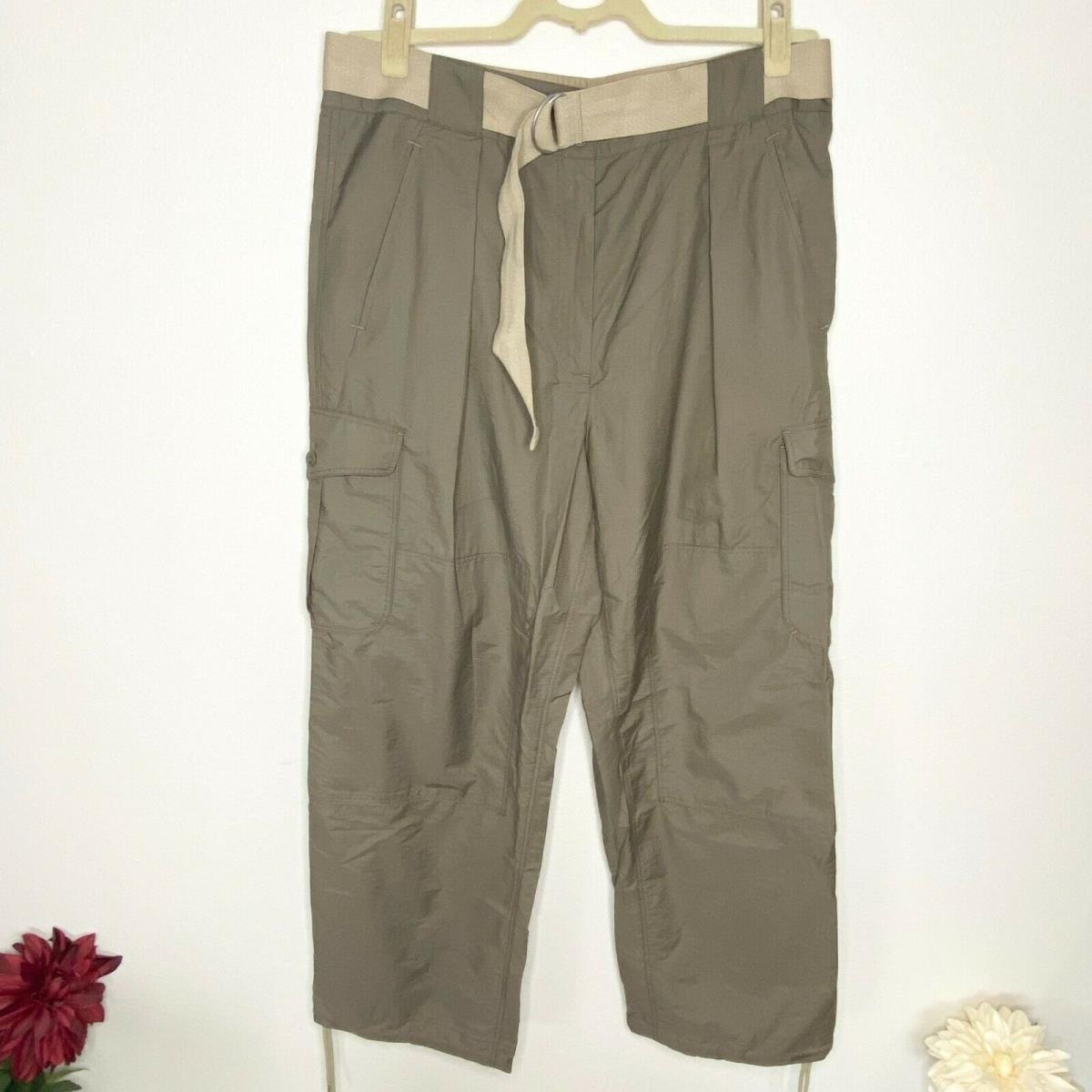 Rag Bone Brown Cargo Wide Leg High Rise Pilot Pant - Women`s Size 12