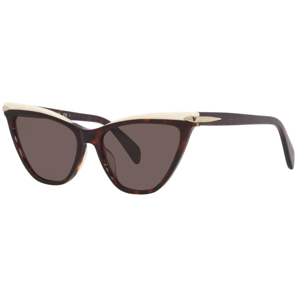 Rag Bone RNB1021/S 08670 Sunglasses Women`s Havana/white/brown Cat Eye 55mm