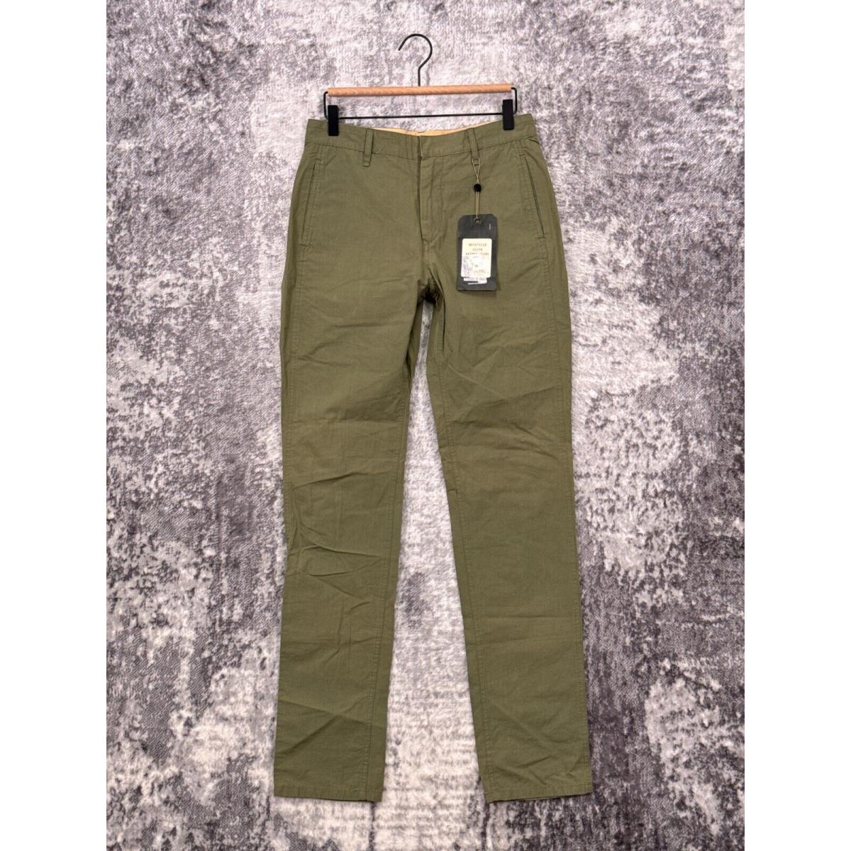 Rag Bone Pants 30 x 34 Mens Skinny Chino Olive Green Cotton