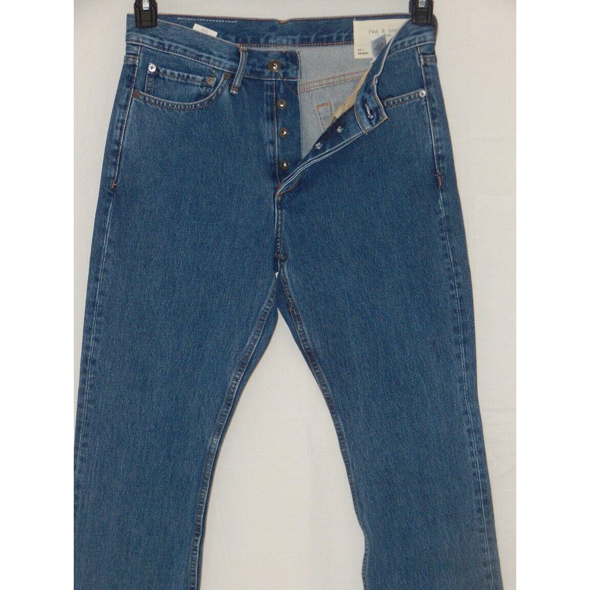 Rag Bone Men Premium Denim Jeans Skinny Fit 1 Indigo Wash 31x32