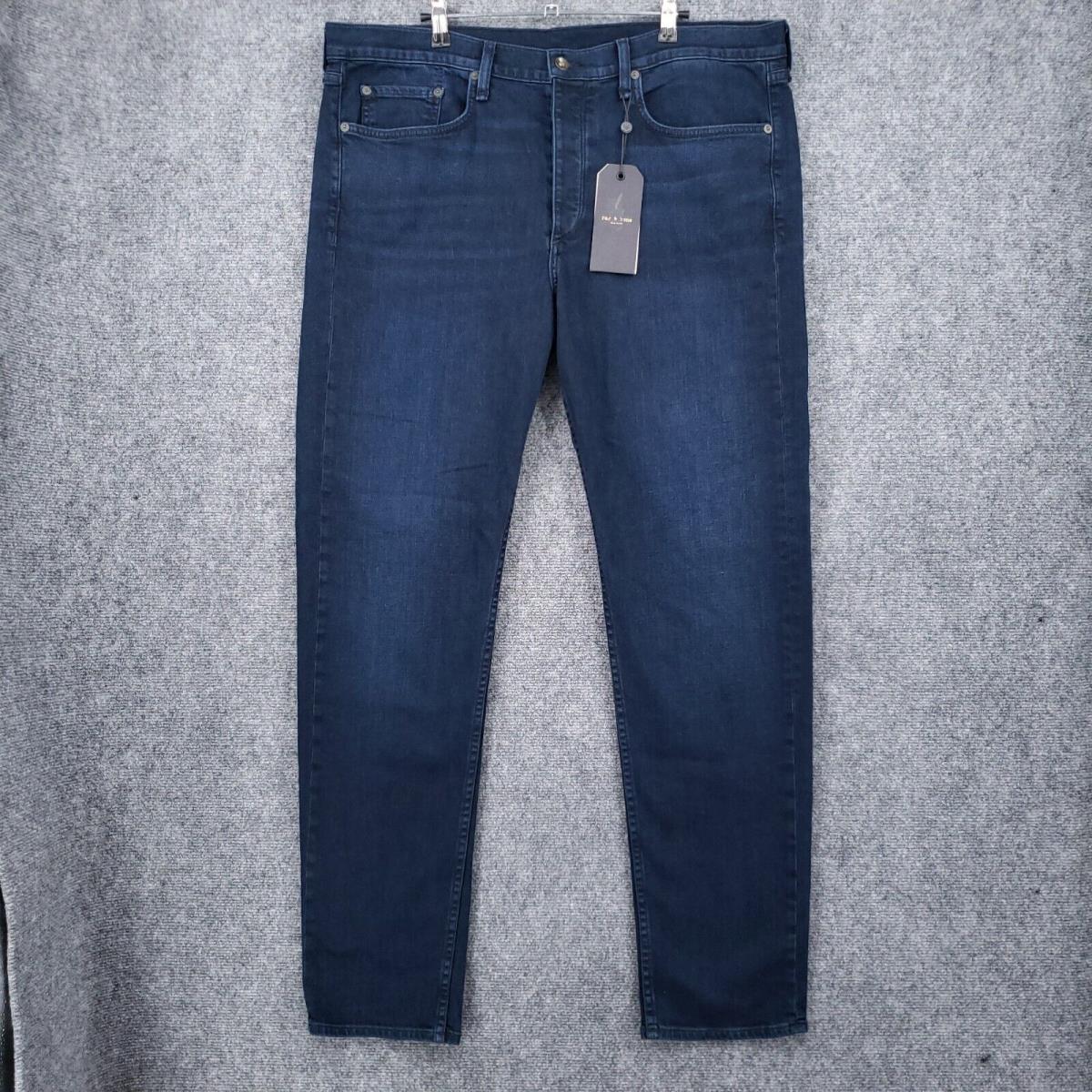 Rag Bone Jeans Mens 36 Blue Fit 2 Slim Straight Kaihara Denim Button 40x33