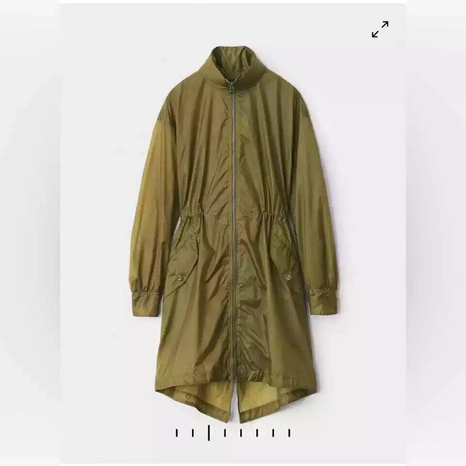 Rag Bone Women`s Adison Raincoat In Olive Size Small