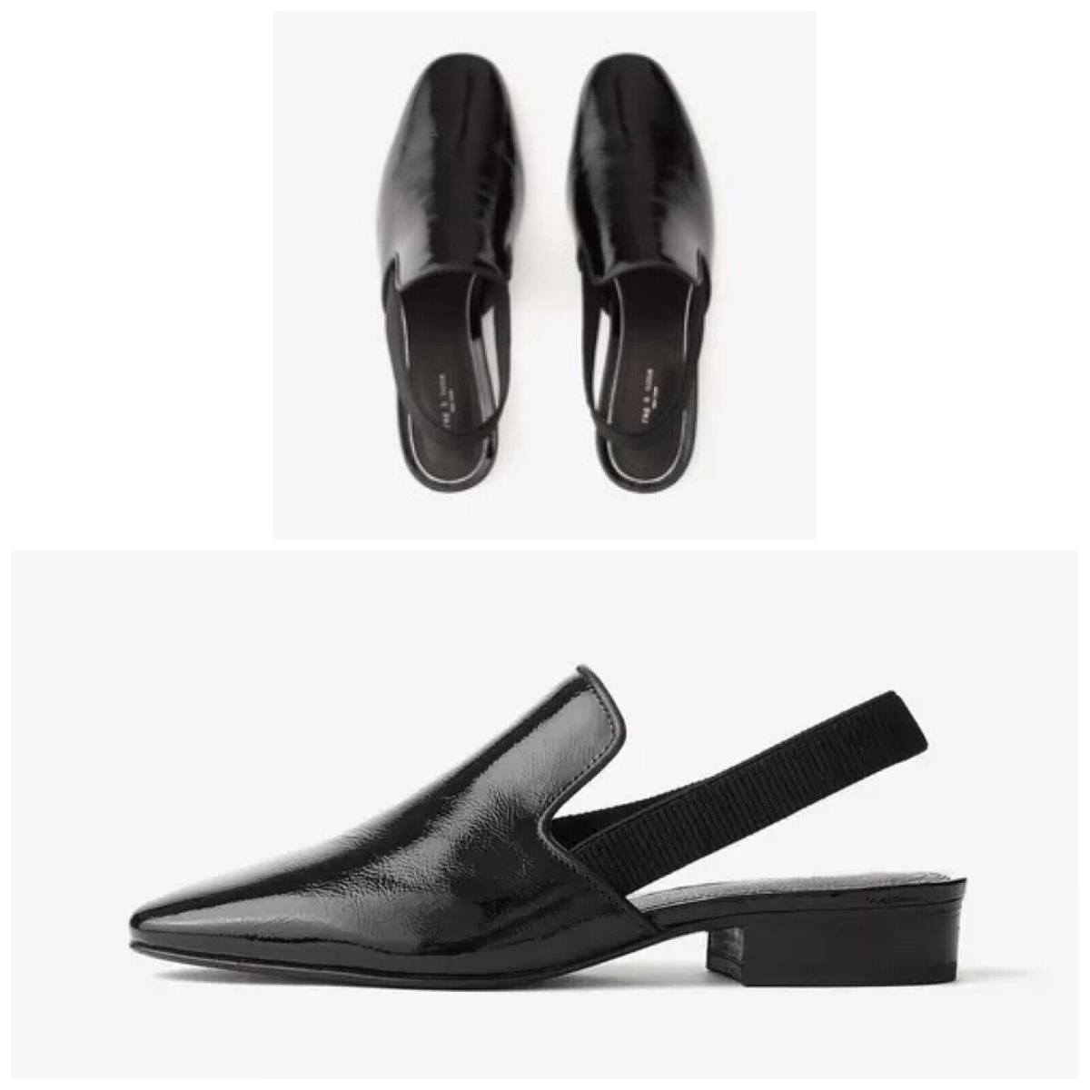 Rag Bone Luis Slingback In Black Patent Size: EU35 US:5