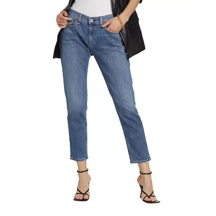 Rag Bone Dre Low-rise Slim Boyfriend Jeans Blue 28