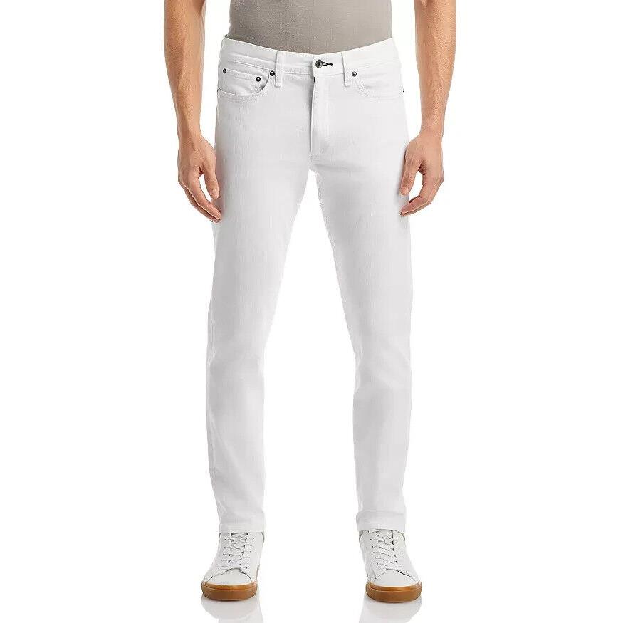 Rag Bone L92010 Mens White Broken Twill Fit 1 Extra Slim Skinny Jeans Size 34