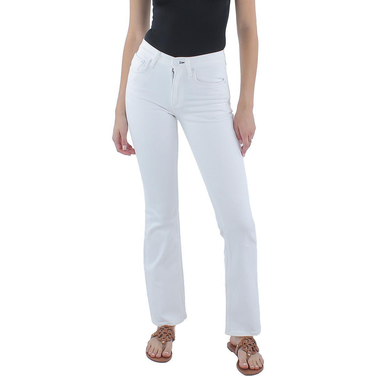 Rag Bone Womens Peyton White Denim Wide Leg Ankle Bootcut Jeans 23 Bhfo 5878 - Optic White