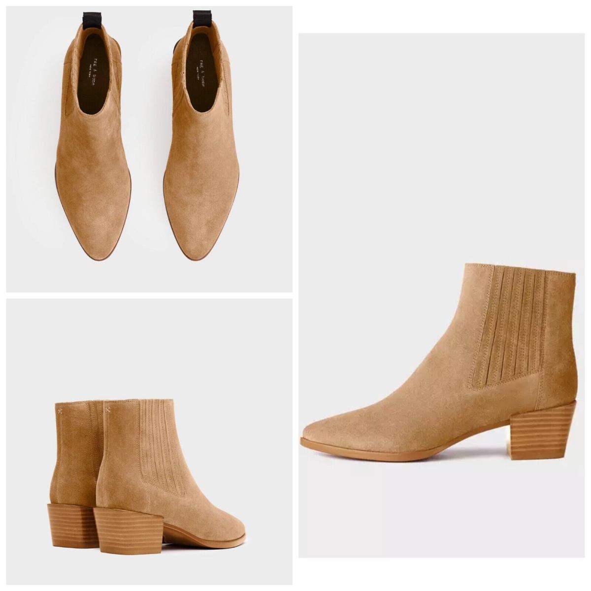 Rag Bone Rover Leather Boots In Camel Suede Size: 35 US 5