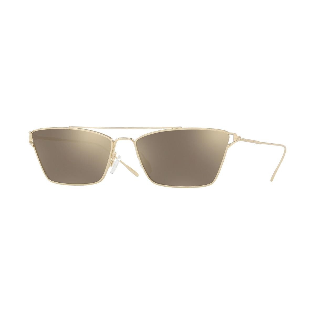 Oliver Peoples OV1244S 50356G Evey Gold Taupe Mirror 59mm Women`s Sunglasses