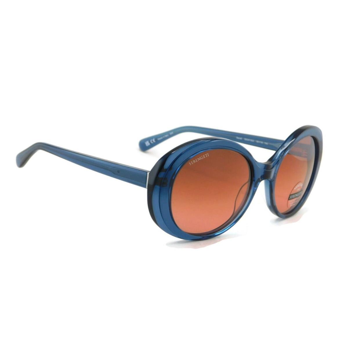 Serengeti Bacall Sunglasses Blue / Polarized Drivers Gradient Glass Lens