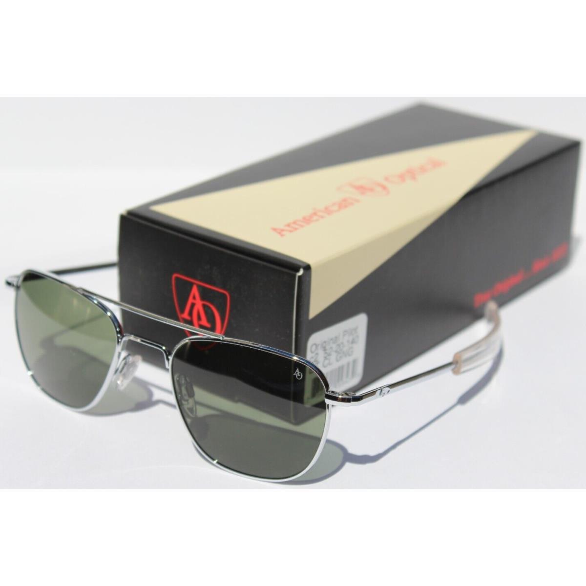 American Original Pilot Optical Pilot Sunglasses Silver/calobar Green Glass 52 Gng