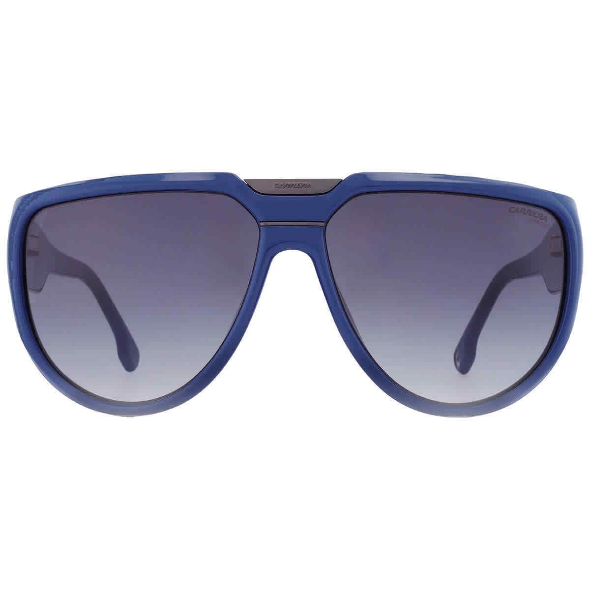 Carrera Grey Shaded Browline Unisex Sunglasses Flaglab 13 0PJP/9O 62 - Frame: Blue, Lens: Grey