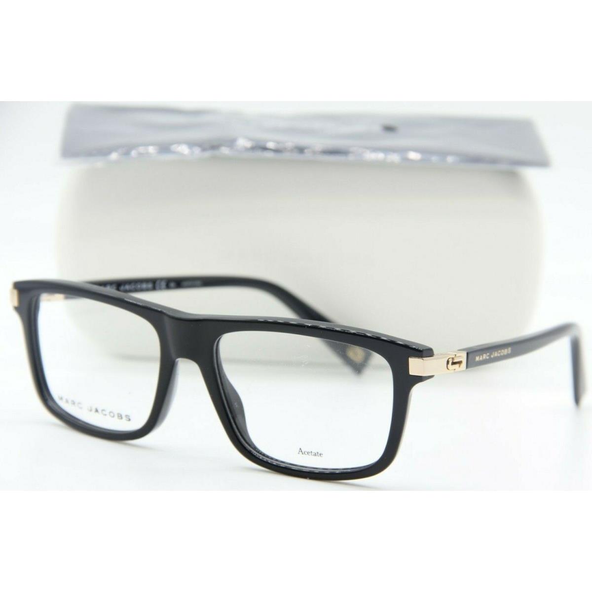 Marc Jacobs 178 2M2 Black Gold Eyeglasses Frames RX Case 53-17