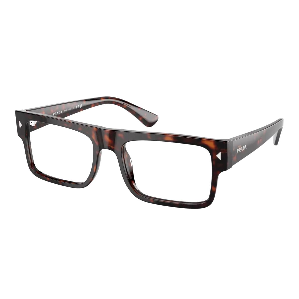 Prada Eyeglasses Vpr A01 17N-1O1 55-19 145 Dark Havana Tortoise Frames