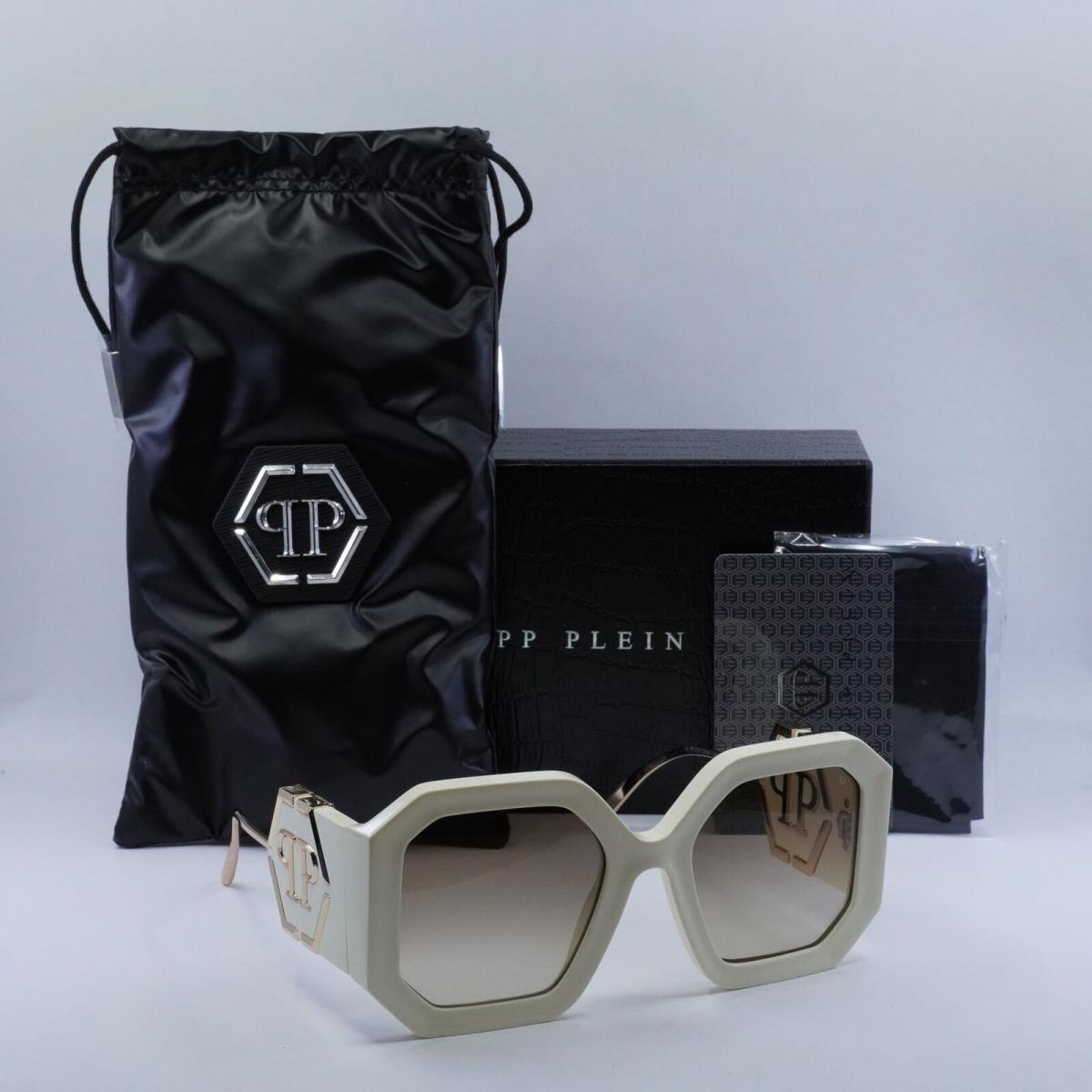 Philipp Plein SPP067 09ZQ Polished Ivory White/gradient Brown 54-22-140