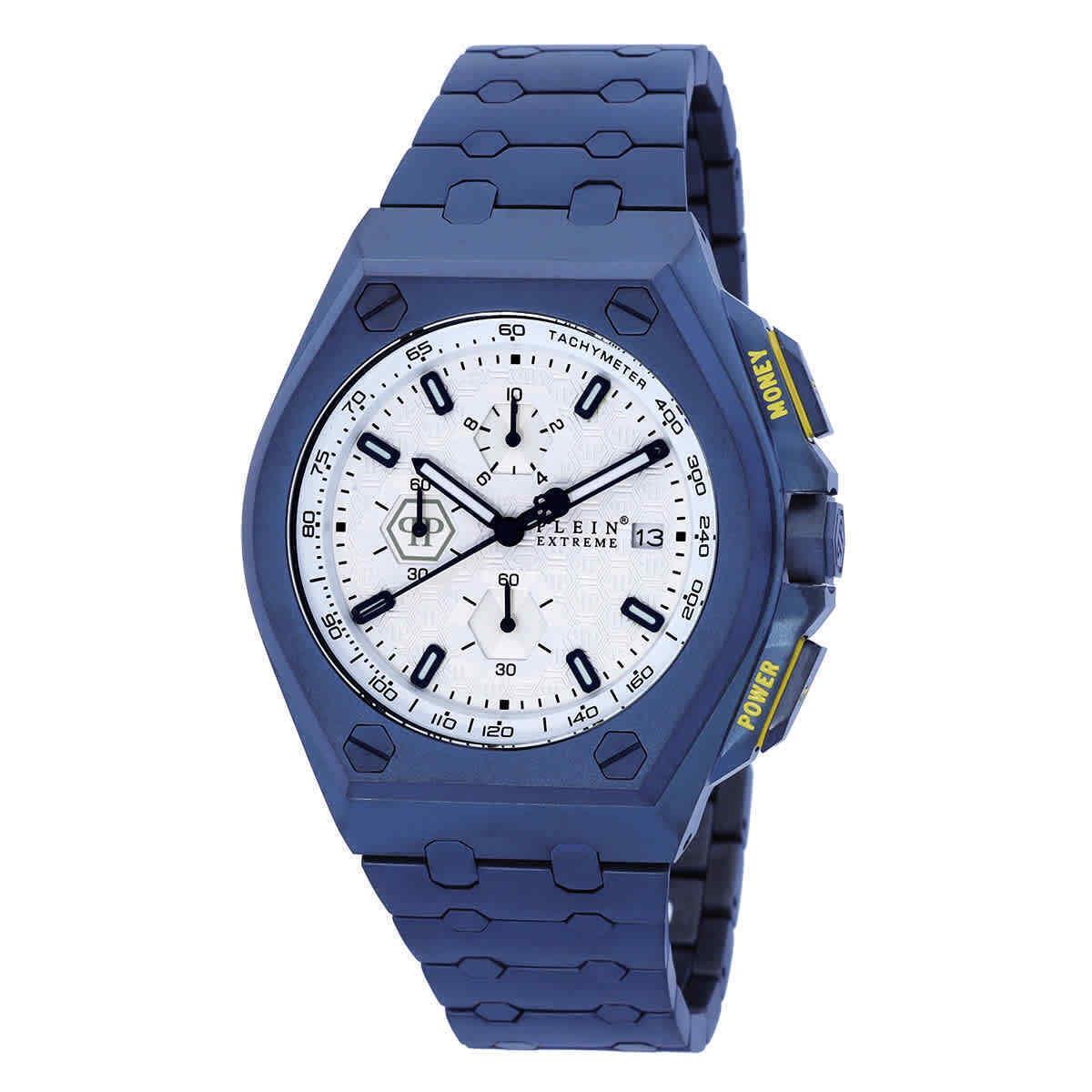 Philipp Plein Extreme Chronograph Quartz White Dial Men`s Watch PWGAA0721