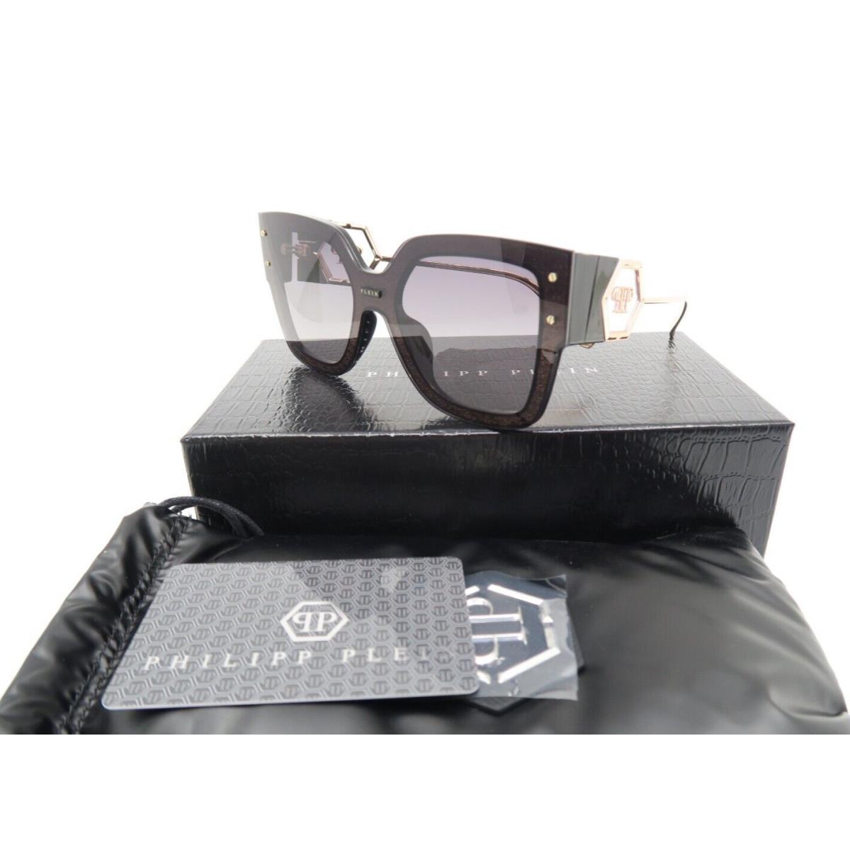 Philipp Plein Plein Rose Venus SPP041 Col. 0Z42 Black Oversized Sunglasses