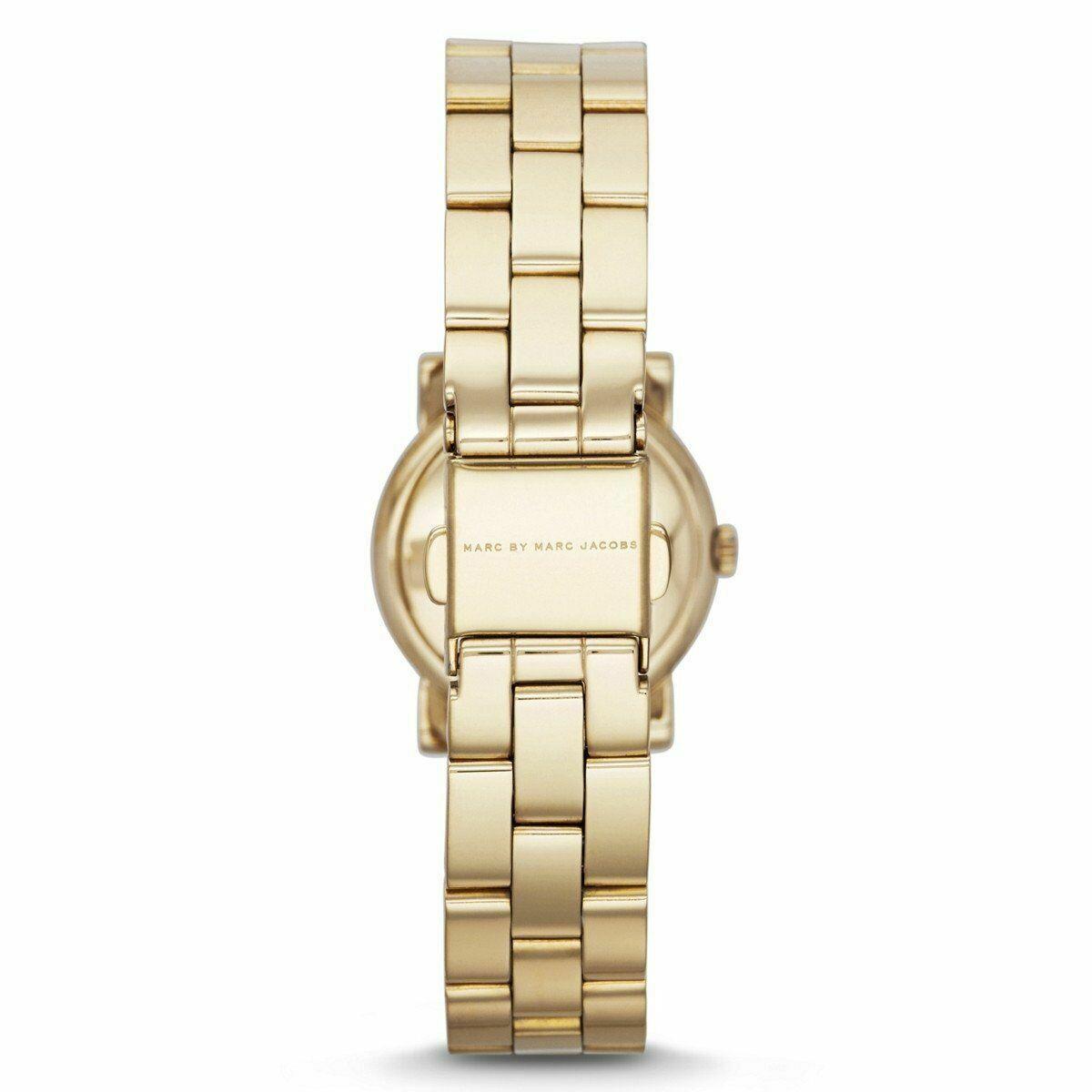 Marc Jacobs Amy Mini Blue Dial Gold-tone Ladies Watch MBM3304 - Dial: Blue, Band: Gold