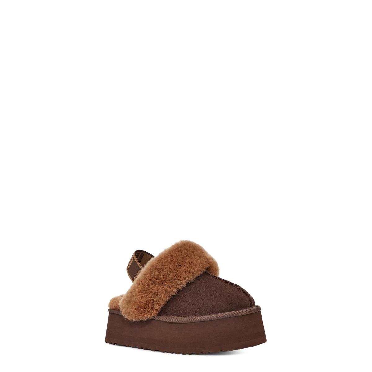 Woman`s Slippers Ugg Funkette Burnt Cedar