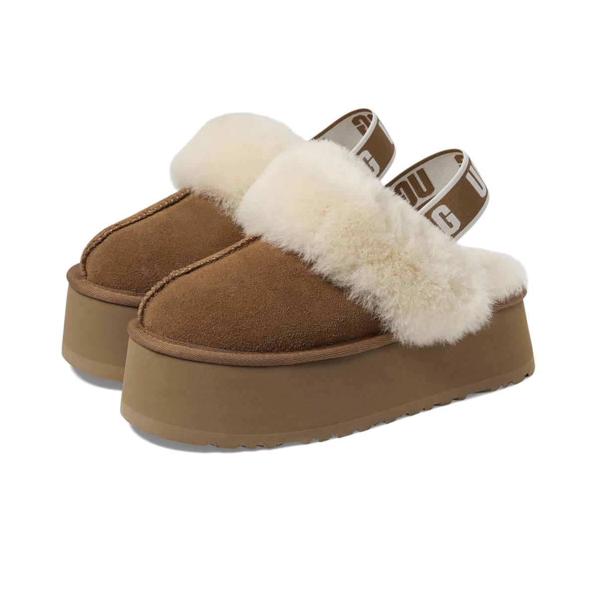 Woman`s Slippers Ugg Funkette Chestnut