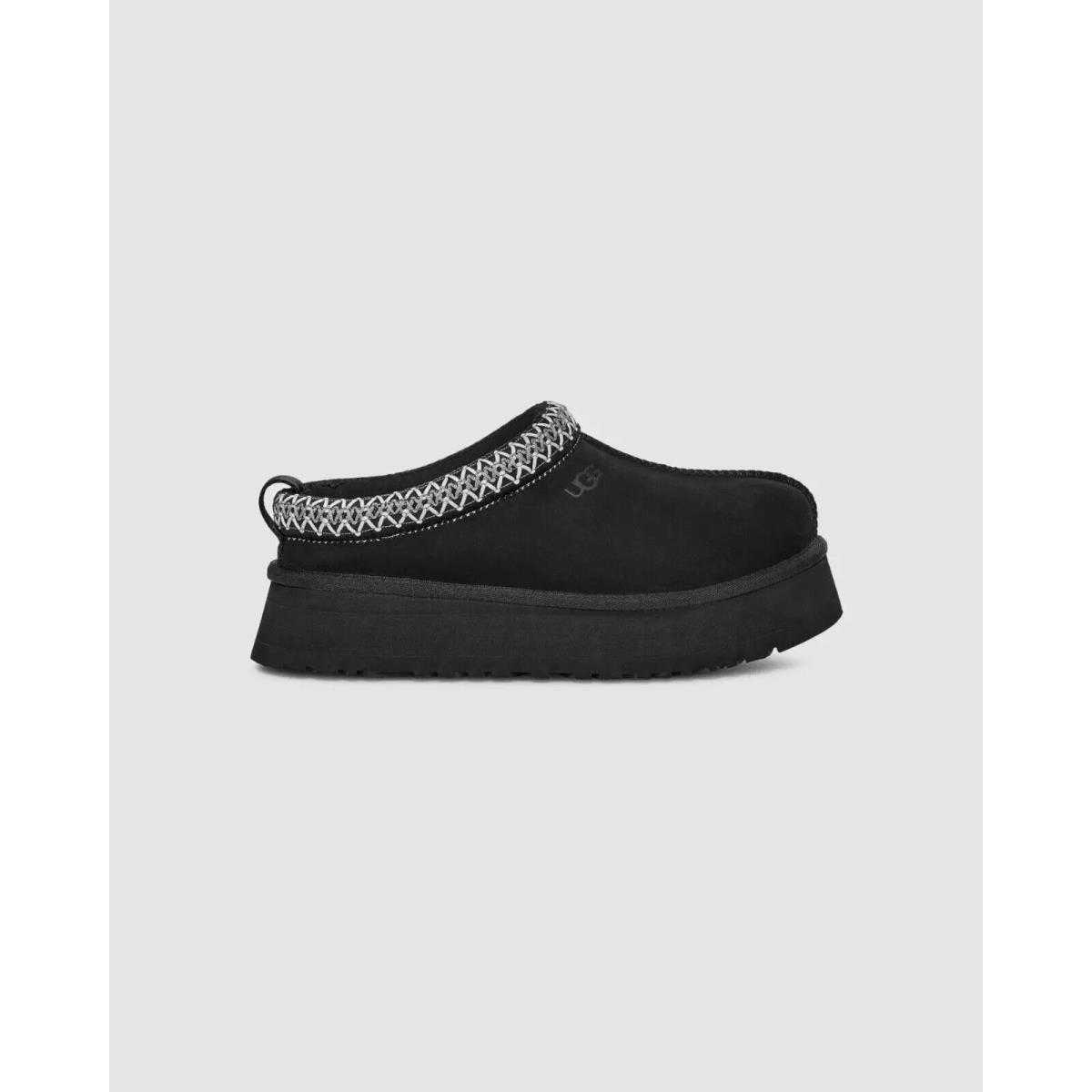 Ugg Tazz 1122553-BLK Slippers Women`s Black Suede Slip-on Comfort Casual Shoes