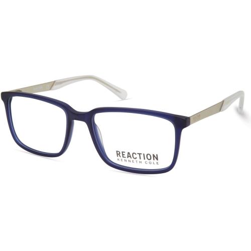 Kenneth Cole Reaction KC0821 091 Square Matte Blue Eyeglasses - Matte Blue, Frame: Matte Blue, Lens: Clear