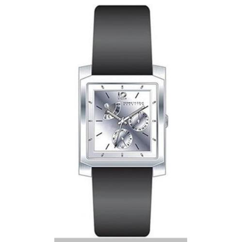 Kenneth Cole Men`s KC1386 Reaction Watch - Dial: Silver, Band: Black, Bezel: Silver