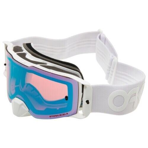 Oakley Front Line MX Goggles OO7087-1000 FP Whiteout Frame Prizm Sapphire Lens