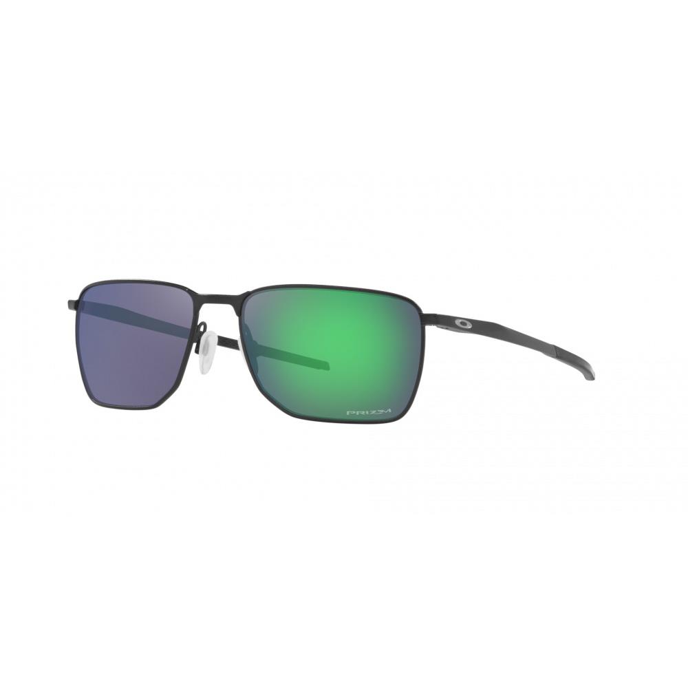 Oakley Men`s OO4142 Ejector Rectangular Sunglasses Satin Light Steel/prizm Jade - Frame: Gray, Lens: Green