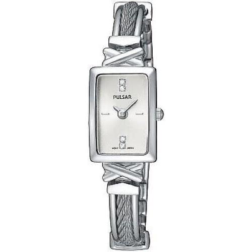 Pulsar Women`s PEGD01 Crystal Accented Dress Silver-tone Stainless Steel Watch