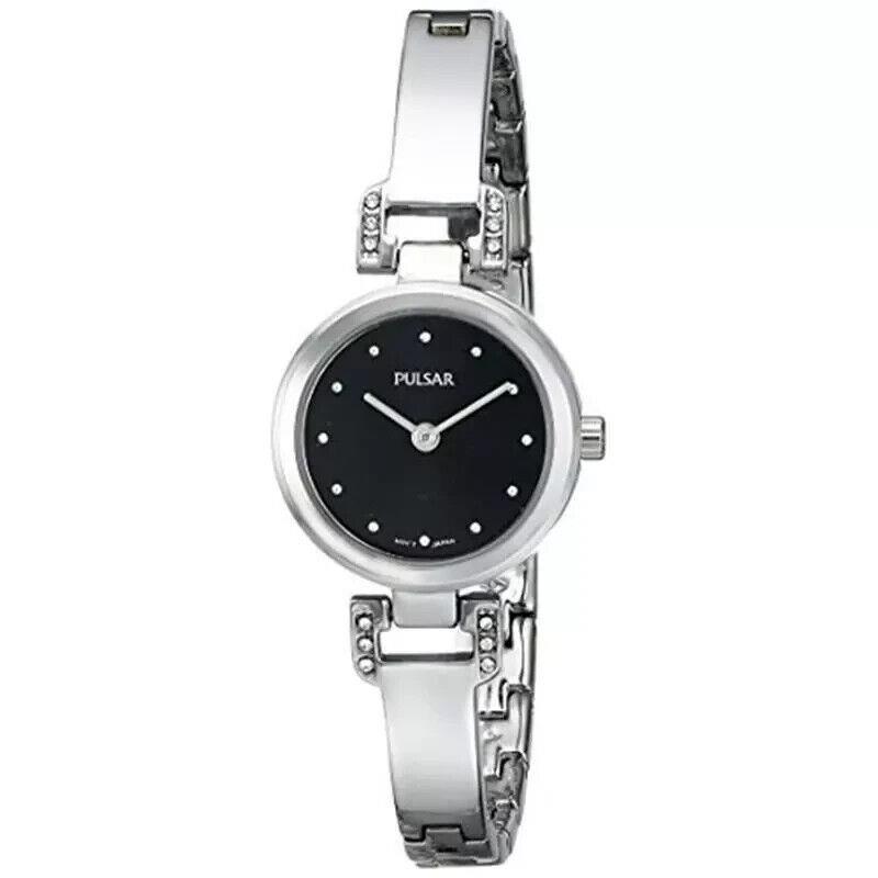 Pulsar Women`s PRW003X Analog Display Japanese Quartz Silver Watch with Stones