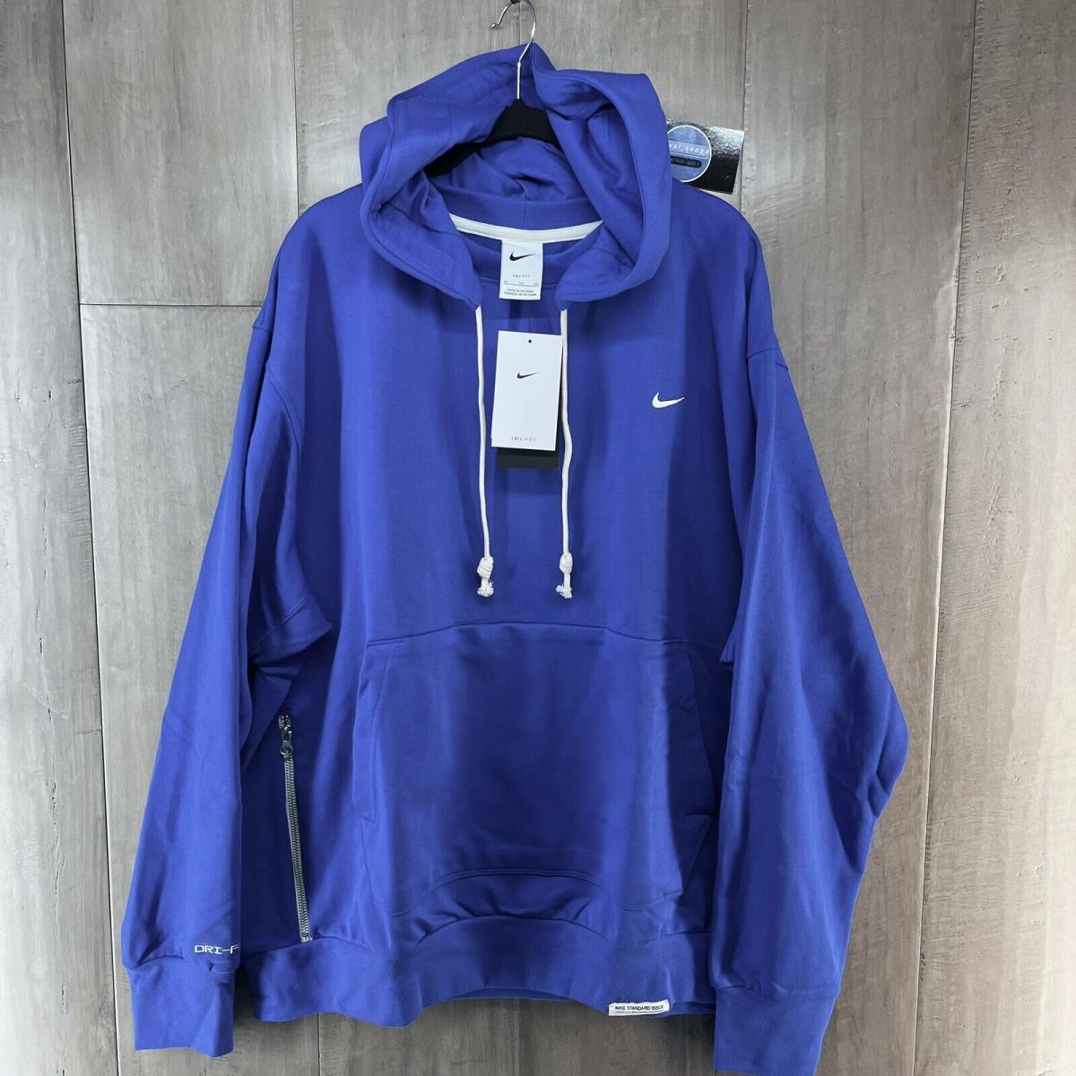 Nike Dri-fit Standard Issue Pullover Hoodie Blue Men`s XL DQ5818-480