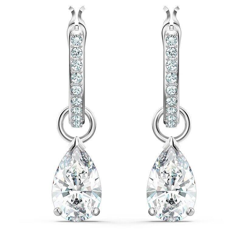 Swarovski Attract Earrings Pear Cut Silver 5563119