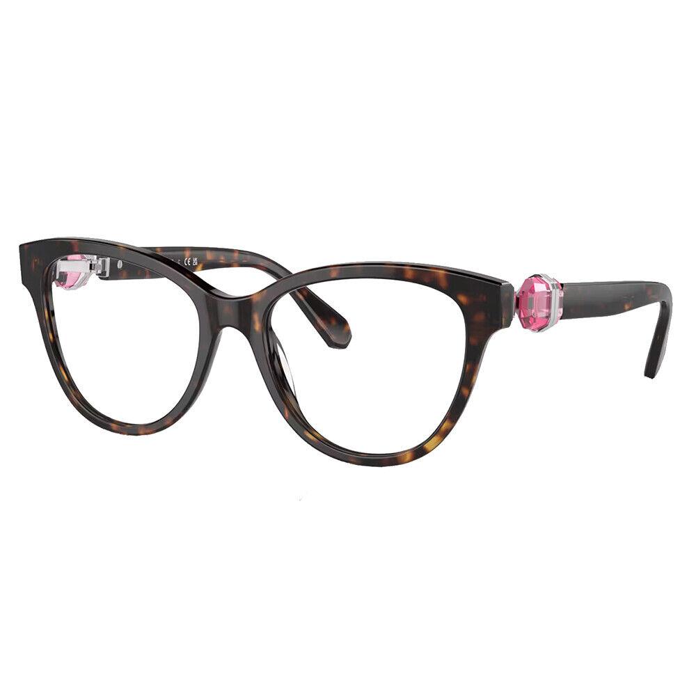 Swarovski SK 2004 1002 Dark Havana Plastic Cat-eye Eyeglasses 52mm