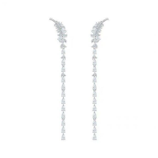 Swarovski Nice Pierced Earrings Long Feather 5493406