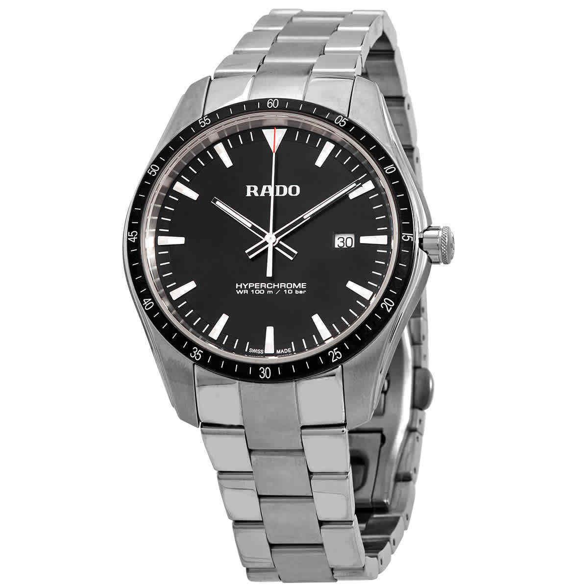 Rado Hyperchrome Quartz Black Dial Men`s Watch R32502153