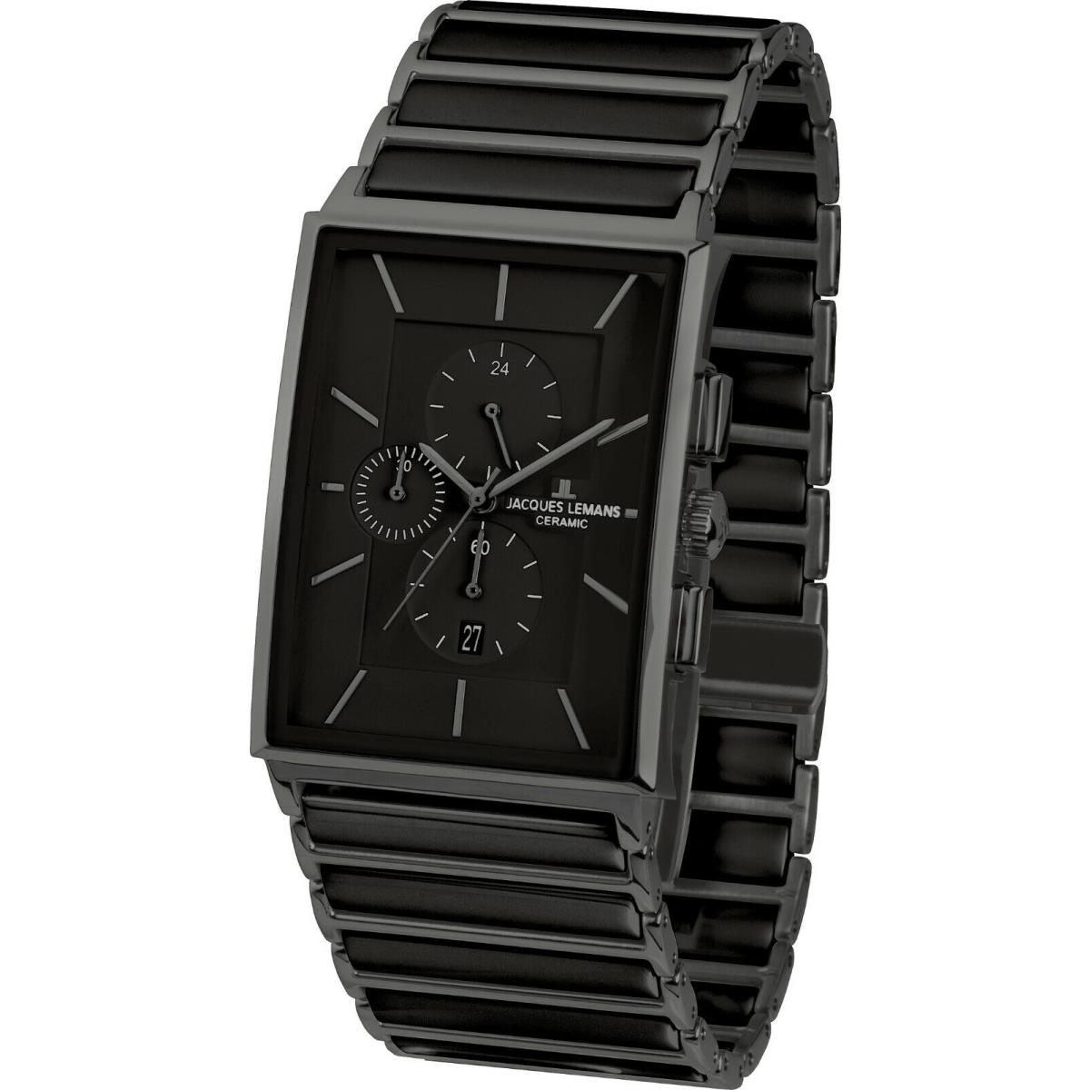 Rado Men`s Jacques Lemans York 1-1817-1D Black Ceramic Chronograph