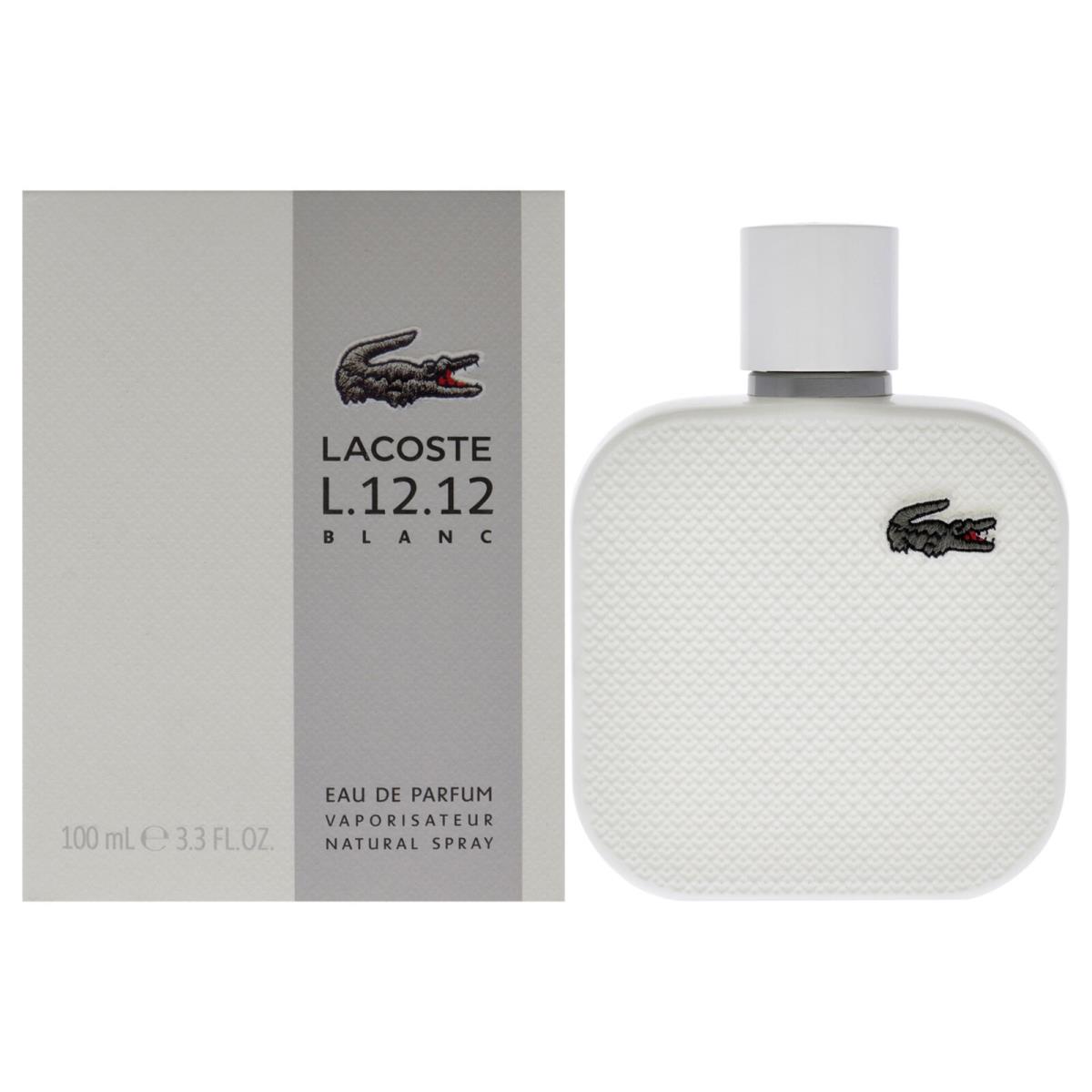 Lacoste Eau De L.12.12 Blanc by Lacoste For Men - 3.3 oz Edp Spray