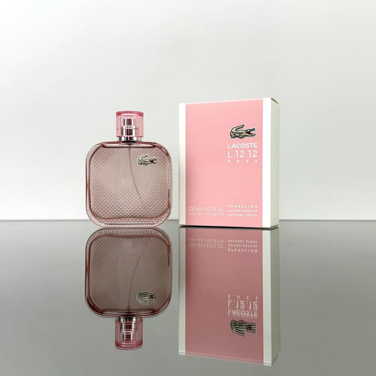 Lacoste L.12.12 Rose Sparkling For Women 3.3oz-100ml Edt Spray New-sealed BL19