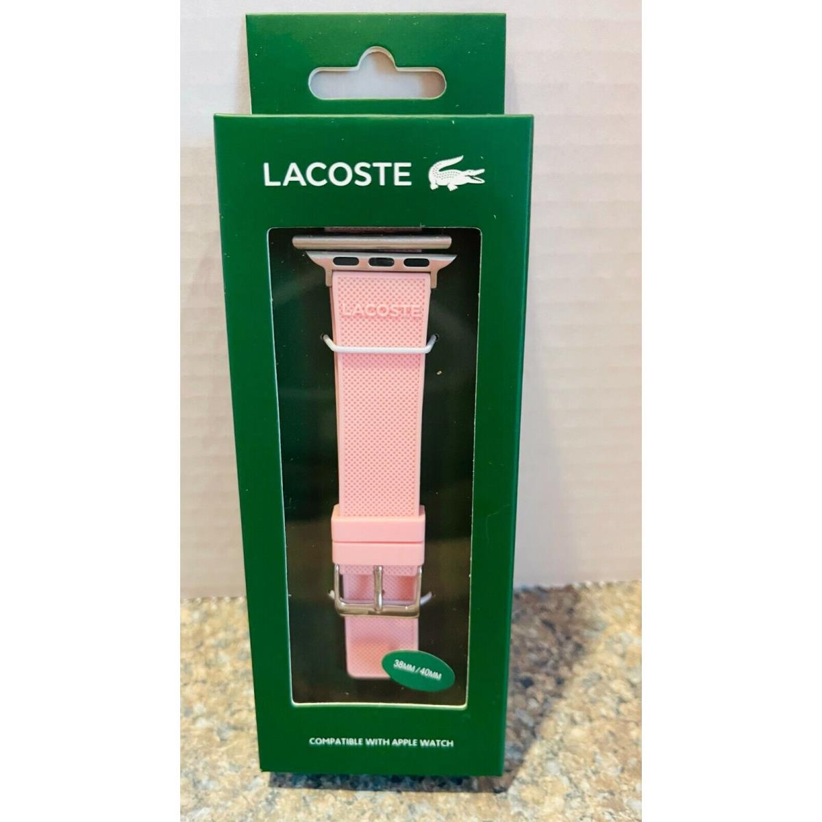 Lacoste Watch Band Petite Pique Pink Apple Compatible 38-40mm