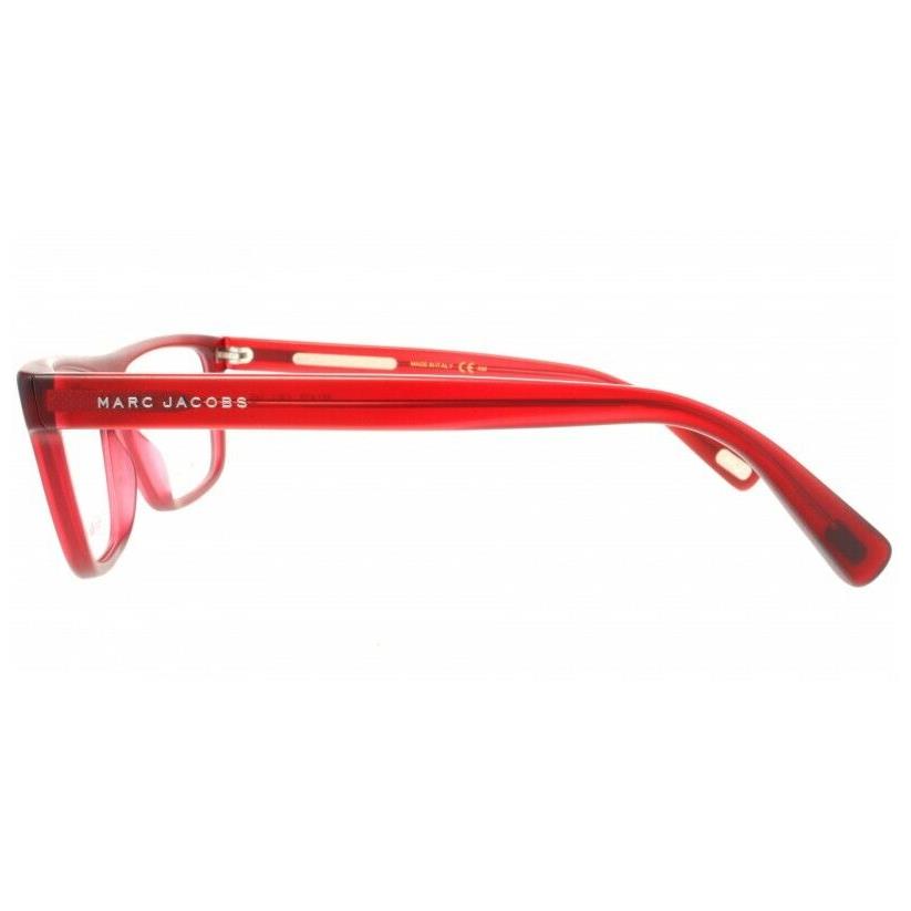 Marc Jacobs MJ 425 Matte Red CR3 Plastic Eyeglasses Frame 53-15-140 Flat Top - RED, Frame: Clear, Lens: Clear
