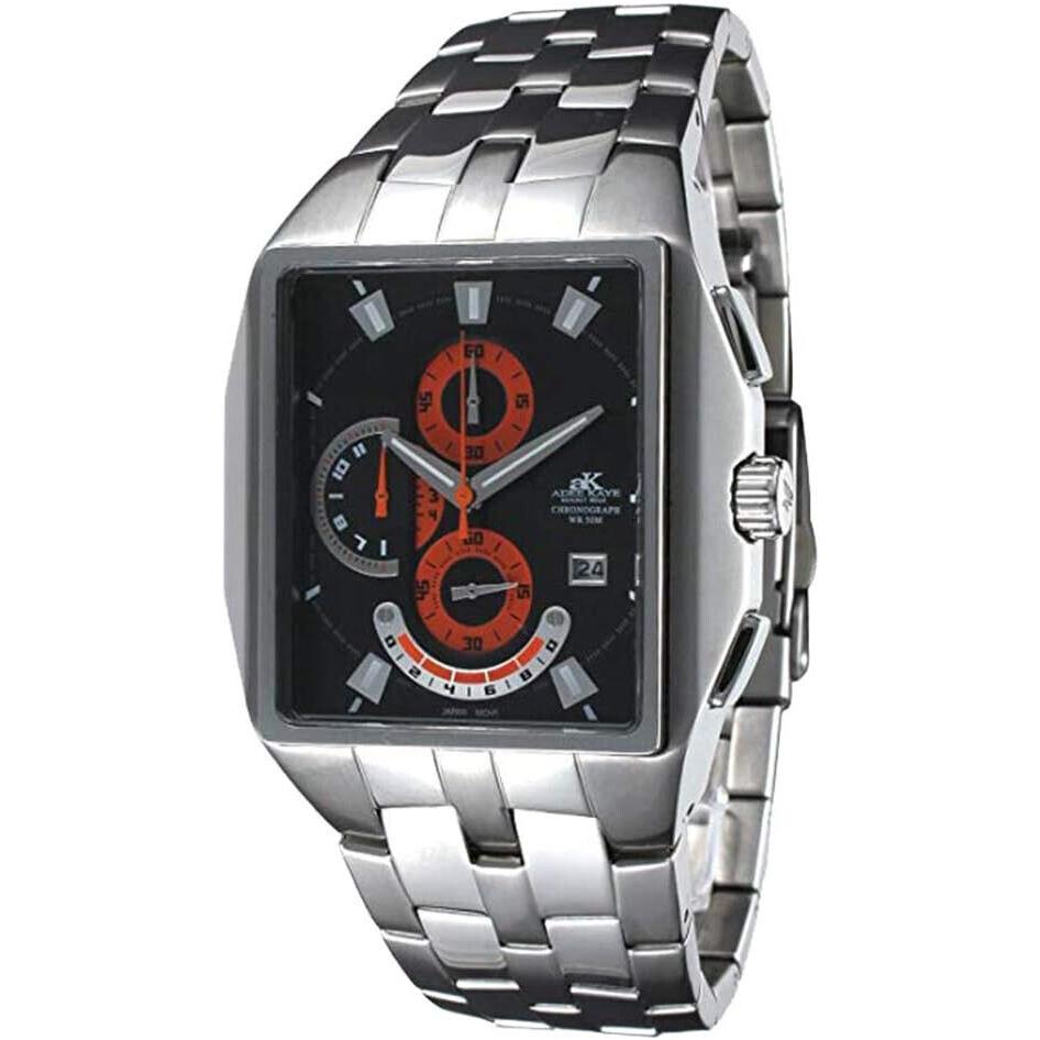 Adee Kaye Men`s Dual Layer Dial Chronograph Watch - AK4011-MB