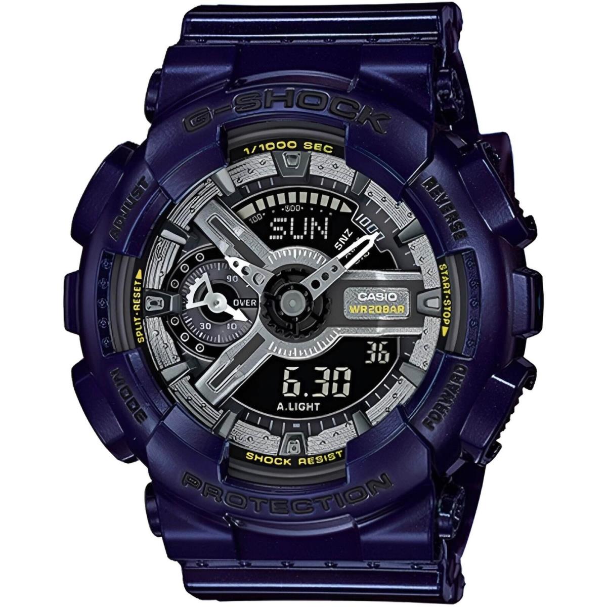 Casio Women`s Watch G-shock Analog-digital Dial Blue Resin Strap GMAS110MC-2A