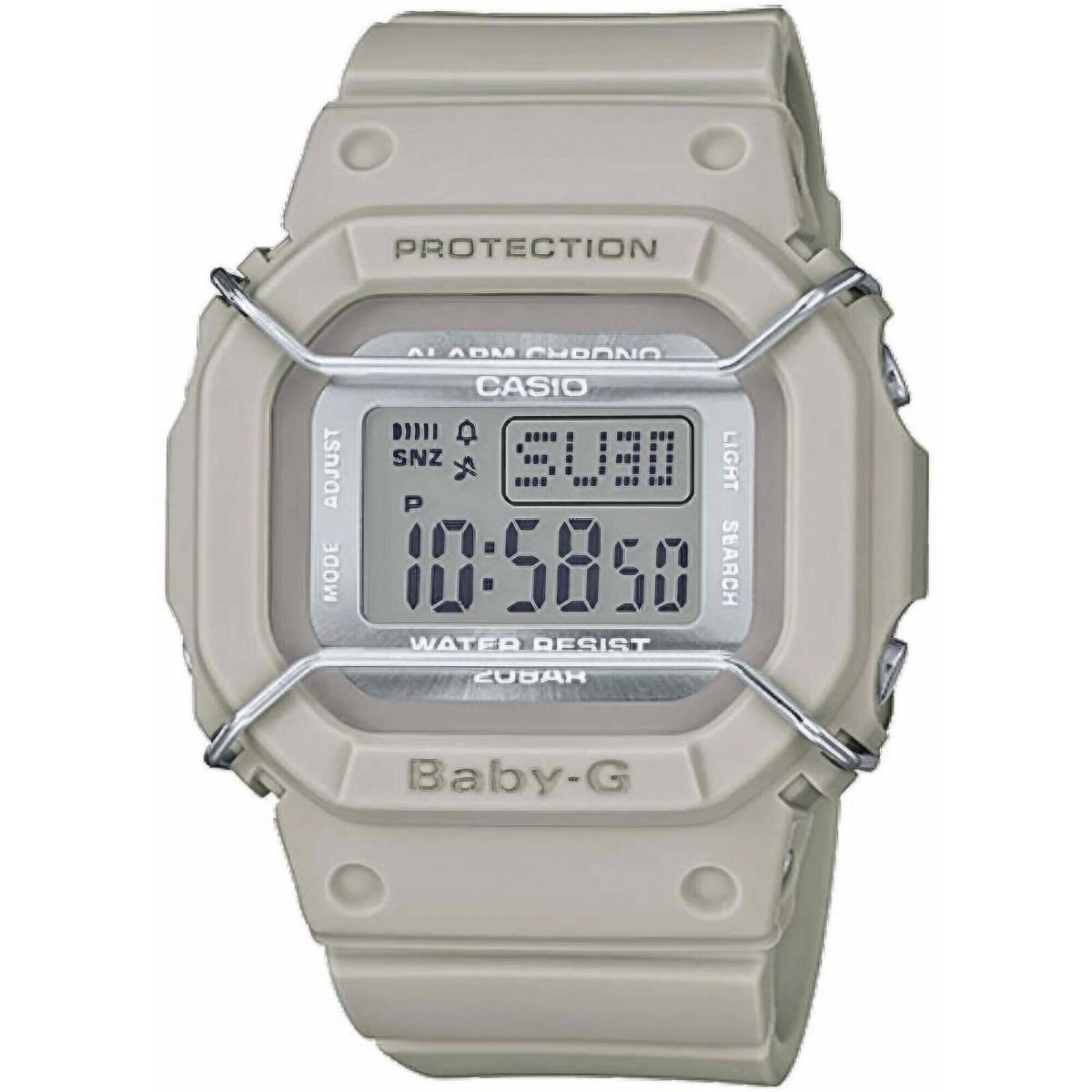 Casio Women`s Watch Baby-g Grey Digital Dial Resin Strap Chronograph BGD501UM-8