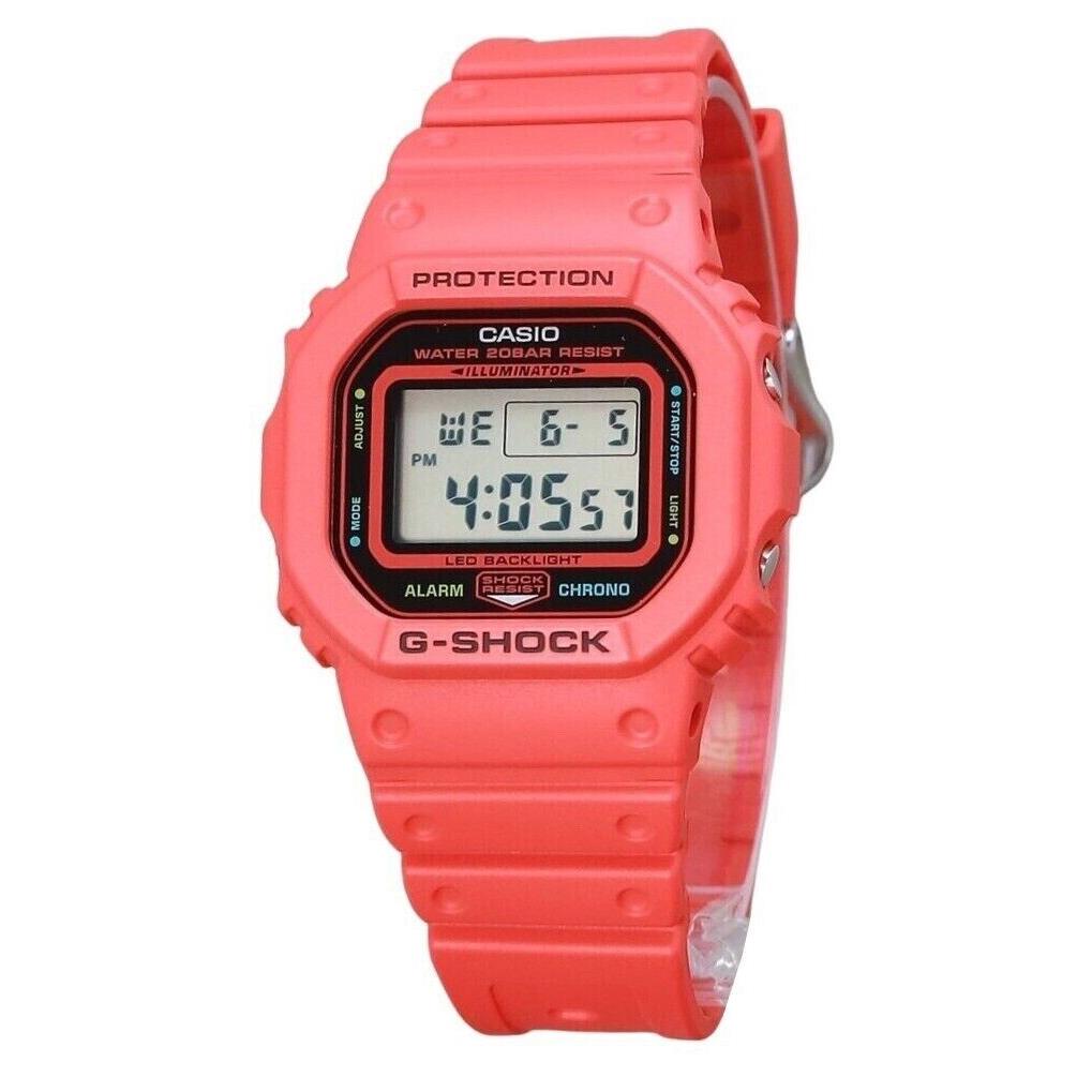 Casio G-shock Digital 5600 Series Digital Dial Red Men`s Watch DW5600EP-4