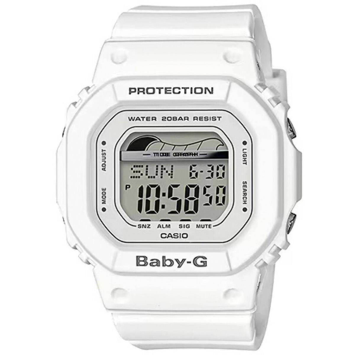 Casio Women`s Watch Baby-g World Time White Resin Strap Digital Dial BLX560-7 - Dial: Grey, Band: White