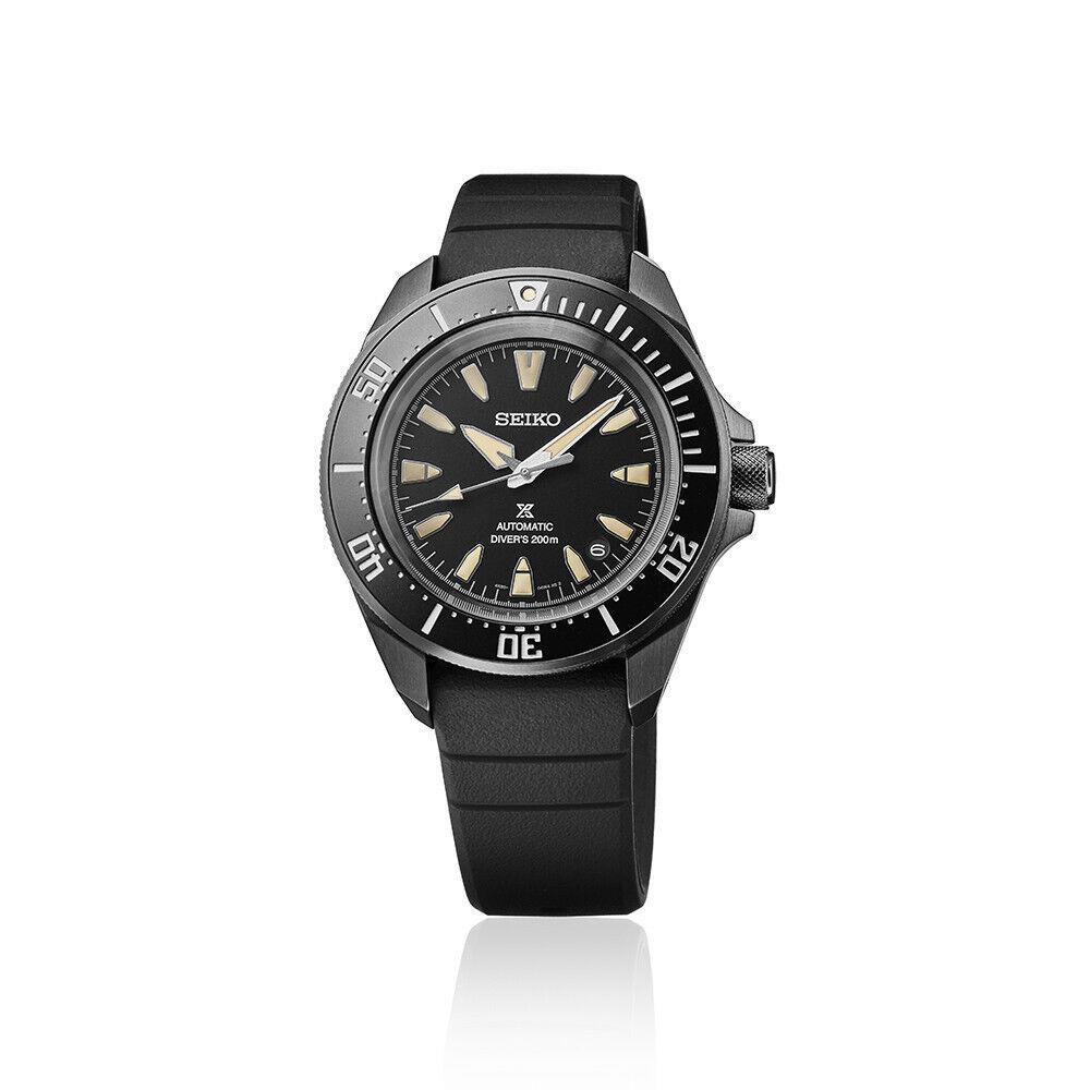 Seiko Prospex Samurai Diver Black Dial Silliocne Strap Watch SRPL15